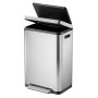 EKO Pedal cube E-Cube 45 L matt silver by EKO, Waste containers - Ref: Foro24-440001, Price: 157,18 €, Discount: %