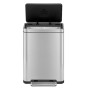 EKO Pedal cube E-Cube 45 L matt silver by EKO, Waste containers - Ref: Foro24-440001, Price: 157,18 €, Discount: %