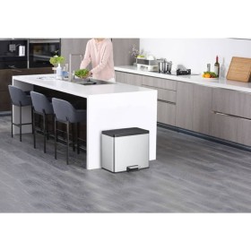 EKO Essential Pedal Bin 2x9 L Matte Silver by EKO, Waste containers - Ref: Foro24-440003, Price: 78,69 €, Discount: %