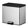 EKO Essential Pedal Bin 2x9 L Matte Silver by EKO, Waste containers - Ref: Foro24-440003, Price: 78,69 €, Discount: %