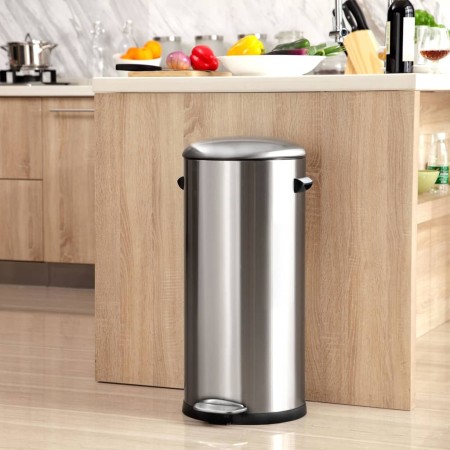 EKO BelleDeluxe Pedal Bin 30 L Matte Silver by EKO, Waste containers - Ref: Foro24-440017, Price: 112,66 €, Discount: %