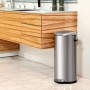 EKO BelleDeluxe Pedal Bin 30 L Matte Silver by EKO, Waste containers - Ref: Foro24-440017, Price: 112,66 €, Discount: %