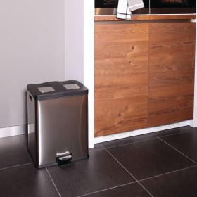 EKO Rejoice Pedal Bin 2x30 L Matte Silver by EKO, Waste containers - Ref: Foro24-440035, Price: 172,58 €, Discount: %