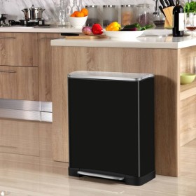 EKO E-Cube 50 L matte black pedal bin by EKO, Waste containers - Ref: Foro24-440031, Price: 181,35 €, Discount: %