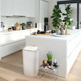 EKO Cubo de basura con sensor Morandi 30 L blanco de EKO, Contenedores de residuos - Ref: Foro24-440057, Precio: 91,96 €, Des...