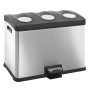 EKO Rejoice 3x12 L matte silver pedal trash can by EKO, Waste containers - Ref: Foro24-440033, Price: 132,13 €, Discount: %