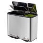 EKO EcoCasa 30+15 L Matte Silver Pedal Bin by EKO, Waste containers - Ref: Foro24-440010, Price: 154,42 €, Discount: %