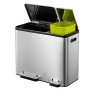 EKO EcoCasa 30+15 L Matte Silver Pedal Bin by EKO, Waste containers - Ref: Foro24-440010, Price: 154,42 €, Discount: %