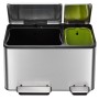 EKO EcoCasa 30+15 L Matte Silver Pedal Bin by EKO, Waste containers - Ref: Foro24-440010, Price: 154,42 €, Discount: %