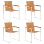 Garden chairs and cushions 4 units solid acacia wood by vidaXL, Garden chairs - Ref: Foro24-3078484, Price: 509,23 €, Discoun...