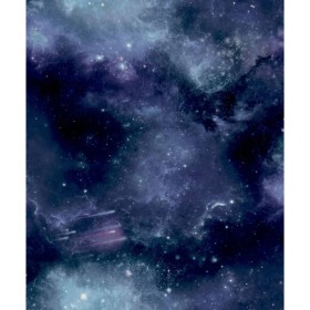 Good Vibes Schwarz-Lila-Galaxie mit Sternen-Hintergrundbild von Noordwand, Bemaltes Papier - Ref: Foro24-440434, Preis: 37,89...