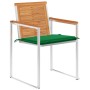 Garden chairs and cushions 4 units solid acacia wood by vidaXL, Garden chairs - Ref: Foro24-3078475, Price: 510,97 €, Discoun...