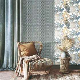 Topchic Wall paper Fans blue by Noordwand, Painted paper - Ref: Foro24-440458, Price: 43,99 €, Discount: %