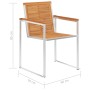 Garden chairs and cushions 4 units solid acacia wood by vidaXL, Garden chairs - Ref: Foro24-3078475, Price: 510,97 €, Discoun...