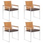 Garden chairs and cushions 4 units solid acacia wood by vidaXL, Garden chairs - Ref: Foro24-3078493, Price: 512,53 €, Discoun...