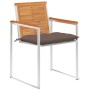 Garden chairs and cushions 4 units solid acacia wood by vidaXL, Garden chairs - Ref: Foro24-3078493, Price: 512,53 €, Discoun...