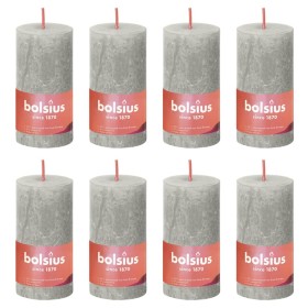 Bolsius Rustic Candles Shine 8 units gray sand 100x50 mm by Bolsius, Candles - Ref: Foro24-440796, Price: 24,99 €, Discount: %