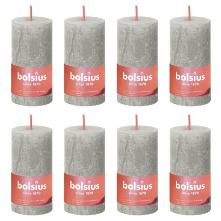 Bolsius Rustic Candles Shine 8 units gray sand 100x50 mm by Bolsius, Candles - Ref: Foro24-440796, Price: 24,39 €, Discount: %