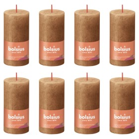 Bolsius Velas rústicas Shine 8 unidades marrón especiado 100x50 mm de Bolsius, Velas - Ref: Foro24-440794, Precio: 28,21 €, D...