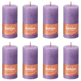 Bolsius Shine rustic candles 8 units vibrant violet 100x50 mm by Bolsius, Candles - Ref: Foro24-440803, Price: 32,80 €, Disco...