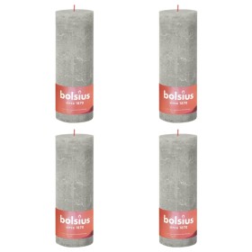 Bolsius Shine rustic candles 4 units sand gray 190x68 mm by Bolsius, Candles - Ref: Foro24-440841, Price: 25,99 €, Discount: %