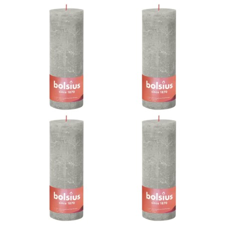 Bolsius Velas rústicas Shine 4 unidades gris arena 190x68 mm de Bolsius, Velas - Ref: Foro24-440841, Precio: 25,99 €, Descuen...