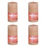 Bolsius Shine rustic candles 4 units misty pink 130x68 mm by Bolsius, Candles - Ref: Foro24-440830, Price: 19,02 €, Discount: %