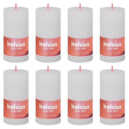 Bolsius Shine rustic candles 8 units cloudy white 100x50 mm by Bolsius, Candles - Ref: Foro24-440792, Price: 26,95 €, Discoun...