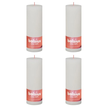 Bolsius Velas rústicas Shine 4 uds blanco turbio 190x68 mm de Bolsius, Velas - Ref: Foro24-440837, Precio: 27,02 €, Descuento: %