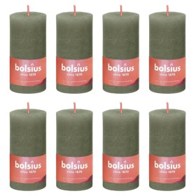 Bolsius Velas rústicas Shine 8 unidades verde oliva 100x50 mm de Bolsius, Velas - Ref: Foro24-440806, Precio: 34,12 €, Descue...