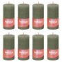 Bolsius Shine rustic candles 8 units olive green 100x50 mm by Bolsius, Candles - Ref: Foro24-440806, Price: 34,12 €, Discount: %