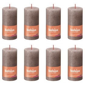 Bolsius Velas rústicas Shine 8 unidades gris pardo rústico 100x50 mm de Bolsius, Velas - Ref: Foro24-440797, Precio: 28,69 €,...