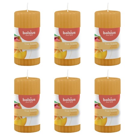 Bolsius Velas aromáticas acanaladas 6 uds mango 120x58 mm de Bolsius, Velas - Ref: Foro24-440788, Precio: 19,77 €, Descuento: %