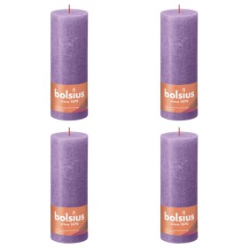 Bolsius Shine rustic candles 4 units vibrant violet 190x68 mm by Bolsius, Candles - Ref: Foro24-440848, Price: 33,96 €, Disco...