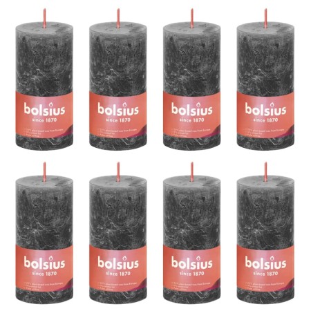 Bolsius Rustic Shine Candles 8 units Stormy Gray 100x50 mm by Bolsius, Candles - Ref: Foro24-440798, Price: 26,95 €, Discount: %