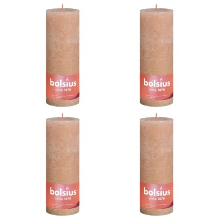 Bolsius Rustic Shine Candles 4 units Misty Pink 190x68 mm by Bolsius, Candles - Ref: Foro24-440845, Price: 23,45 €, Discount: %