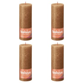 Bolsius Rustic Shine Candles 4 units Spiced Brown 190x68 mm by Bolsius, Candles - Ref: Foro24-440839, Price: 23,90 €, Discoun...