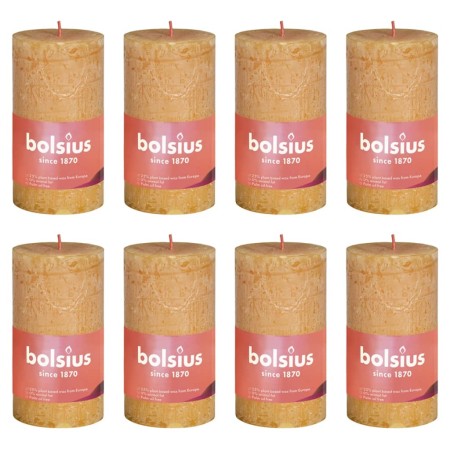 Bolsius Velas rústicas Shine 8 unidades amarillo colmena 100x50 mm de Bolsius, Velas - Ref: Foro24-440795, Precio: 25,42 €, D...