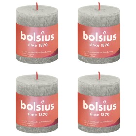 Bolsius Shine rustic candles 4 units sand gray 80x68 mm by Bolsius, Candles - Ref: Foro24-440811, Price: 16,61 €, Discount: %