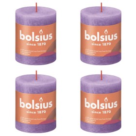 Bolsius Shine rustic candles 4 units vibrant violet 80x68 mm by Bolsius, Candles - Ref: Foro24-440818, Price: 20,18 €, Discou...