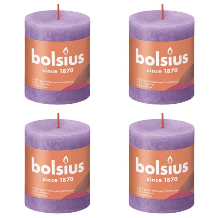 Bolsius Shine rustikale Kerzen 4 Einheiten leuchtendes Violett 80x68 mm von Bolsius, Kerzen - Ref: Foro24-440818, Preis: 20,1...