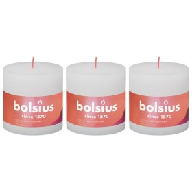 Bolsius Shine rustic candles 3 units cloudy white 100x100 mm by Bolsius, Candles - Ref: Foro24-440876, Price: 23,06 €, Discou...