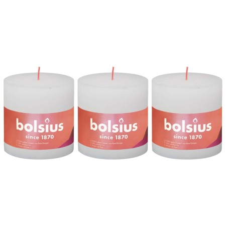 Bolsius Velas rústicas Shine 3 unidades blanco turbio 100x100 mm de Bolsius, Velas - Ref: Foro24-440876, Precio: 23,06 €, Des...