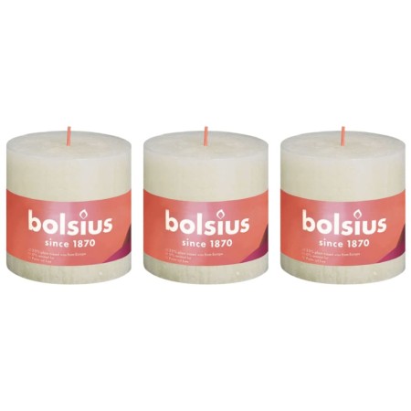 Bolsius Velas rústicas Shine 3 unidades perla suave 100x100 mm de Bolsius, Velas - Ref: Foro24-440874, Precio: 26,79 €, Descu...