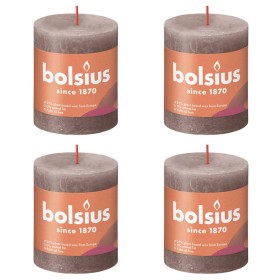 Bolsius Rustic Candles Shine 4 units rustic gray-brown 80x68 mm by Bolsius, Candles - Ref: Foro24-440812, Price: 17,99 €, Dis...