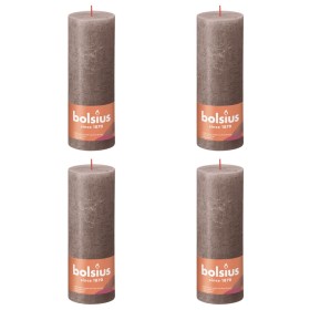 Bolsius Velas rústicas Shine 4 unidades gris taupe rústico 190x68 mm de Bolsius, Velas - Ref: Foro24-440842, Precio: 28,07 €,...