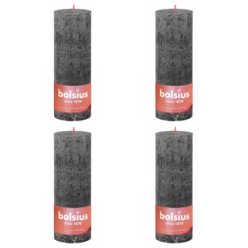 Bolsius Rustic Shine Candles 4 units Stormy Gray 190x68 mm by Bolsius, Candles - Ref: Foro24-440843, Price: 23,99 €, Discount: %