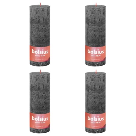 Bolsius Rustic Shine Candles 4 units Stormy Gray 190x68 mm by Bolsius, Candles - Ref: Foro24-440843, Price: 25,00 €, Discount: %