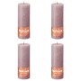 Bolsius Rustic Candles Shine 4 units ash pink 190x68 mm by Bolsius, Candles - Ref: Foro24-440846, Price: 26,95 €, Discount: %