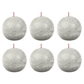 Bolsius Shine rustic ball candles 6 units gray 76x71 mm by Bolsius, Candles - Ref: Foro24-440856, Price: 26,99 €, Discount: %